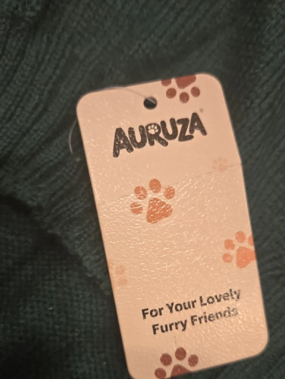 Classic Cable Knit Dog Sweater - Dark Green Large